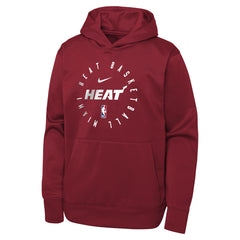 Nike Miami Heat Youth Performance Practice Spotlight Pullover Hoodie Red