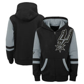 San Antonio Spurs Preschool Straight To The League Full-Zip Hoodie Black