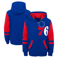 Philadelphia 76ers Preschool Straight To The League Full-Zip Hoodie Royal