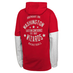 Washington Wizards Youth Small Ball Long Sleeve Hoodie T-Shirt Red