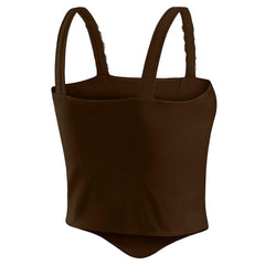 Cleveland Browns WEAR by Erin Andrews x Gracie Hunt Women's Chain Link Corset Top - Brown - NFL