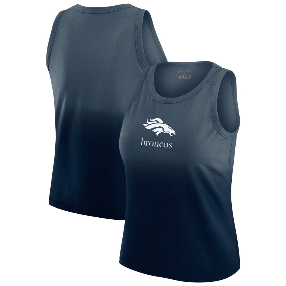 Denver Broncos WEAR by Erin Andrews x Gracie Hunt Women's Ombre Tank Top - Navy - NFL