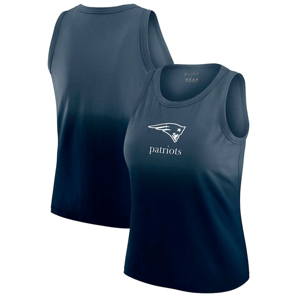New England Patriots WEAR by Erin Andrews x Gracie Hunt Women's Ombre Tank Top - Navy - NFL