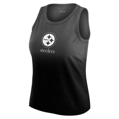 Pittsburgh Steelers WEAR by Erin Andrews x Gracie Hunt Women's Ombre Tank Top - Black - NFL