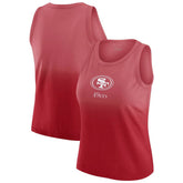 San Francisco 49ers WEAR by Erin Andrews x Gracie Hunt Women's Ombre Tank Top - Scarlet - NFL