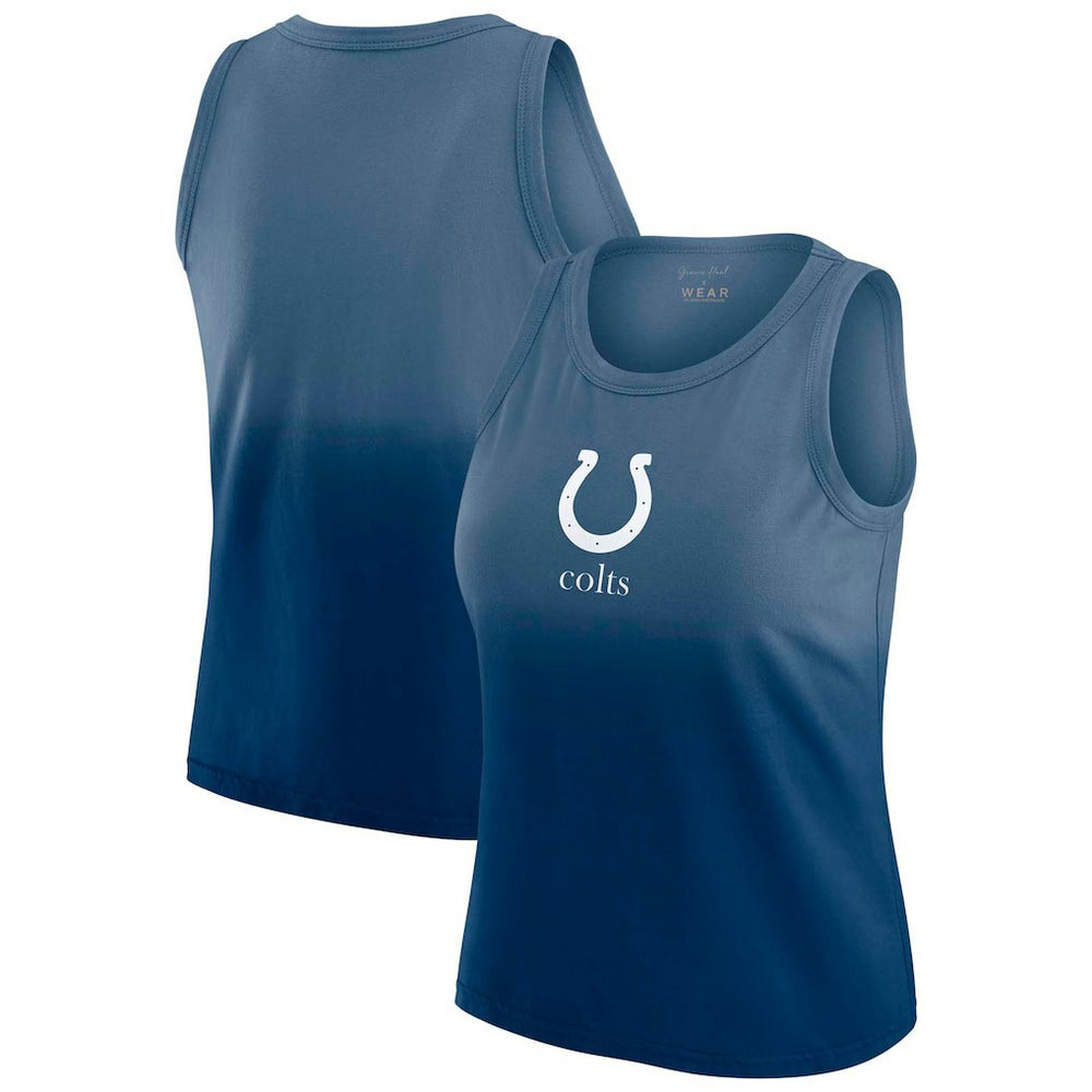 Indianapolis Colts WEAR by Erin Andrews x Gracie Hunt Women's Ombre Tank Top - Heather Navy - NFL