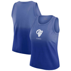 Los Angeles Rams WEAR by Erin Andrews x Gracie Hunt Women's Ombre Tank Top - Royal - NFL