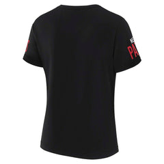 New England Patriots WEAR by Erin Andrews x Gracie Hunt Women's Draft Me Lace-Up T-Shirt - Black - NFL