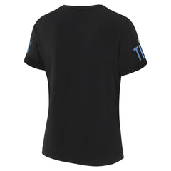Tennessee Titans WEAR by Erin Andrews x Gracie Hunt Women's Draft Me Lace-Up T-Shirt - Black - NFL