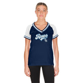 Tampa Bay Rays New Era Women's Gameday Raglan V-Neck T-Shirt Discount