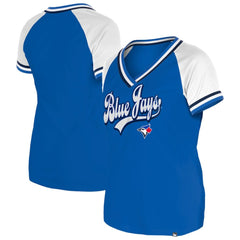Toronto Blue Jays New Era Women's Gameday Raglan V-Neck T-Shirt Sale