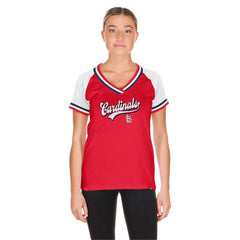 St. Louis Cardinals New Era Women's Gameday Raglan V-Neck T-Shirt Online