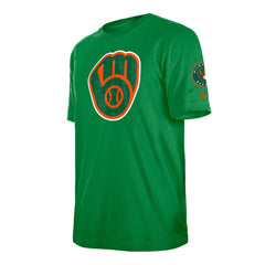 Milwaukee Brewers New Era St. Patrick's Day Shamrock Fill T-Shirt Discount