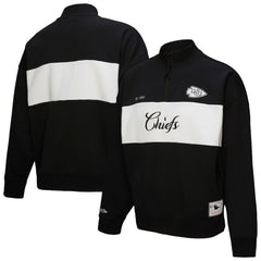 Kansas City Chiefs Women's Quarter-Zip Jacket - Black - Mitchell & Ness