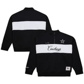Dallas Cowboys Women's Quarter-Zip Jacket - Black - Mitchell & Ness