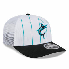 Miami Marlins New Era 2025 Batting Practice 9SEVENTY Stretch-Snap Trucker Hat Online