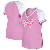 Minnesota Vikings New Era Women's Mommy & Me V-Neck T-Shirt - Pink - NFL