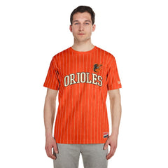 Baltimore Orioles New Era Throwback Pinstripe T-Shirt for sale