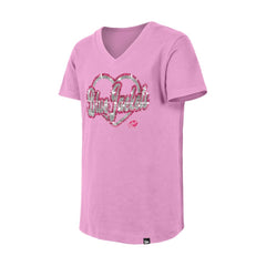 Columbus Blue Jackets New Era Girl's Youth Flip Sequin V-Neck T-Shirt - Pink | New Era discount