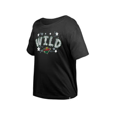 Minnesota Wild New Era Girl's Youth Flip Sequin T-Shirt - Black | New Era near me