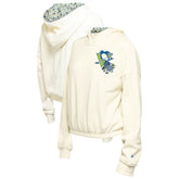 Pittsburgh Penguins New Era Women's Glam Game Quarter-Zip Cropped Floral Hoodie Pullover - Cream | New Era on sale