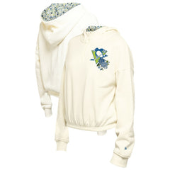 Pittsburgh Penguins New Era Women's Glam Game Quarter-Zip Cropped Floral Hoodie Pullover - Cream | New Era on sale