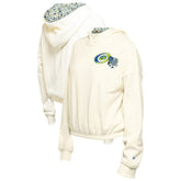 Carolina Hurricanes New Era Women's Glam Game Quarter-Zip Cropped Floral Hoodie Pullover - Cream | New Era near me