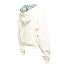 Minnesota Wild New Era Women's Glam Game Quarter-Zip Cropped Floral Hoodie Pullover - Cream | New Era sale