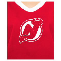 New Jersey Devils New Era Women's Game Day Rhinestuds T-Shirt - Red | New Era sale