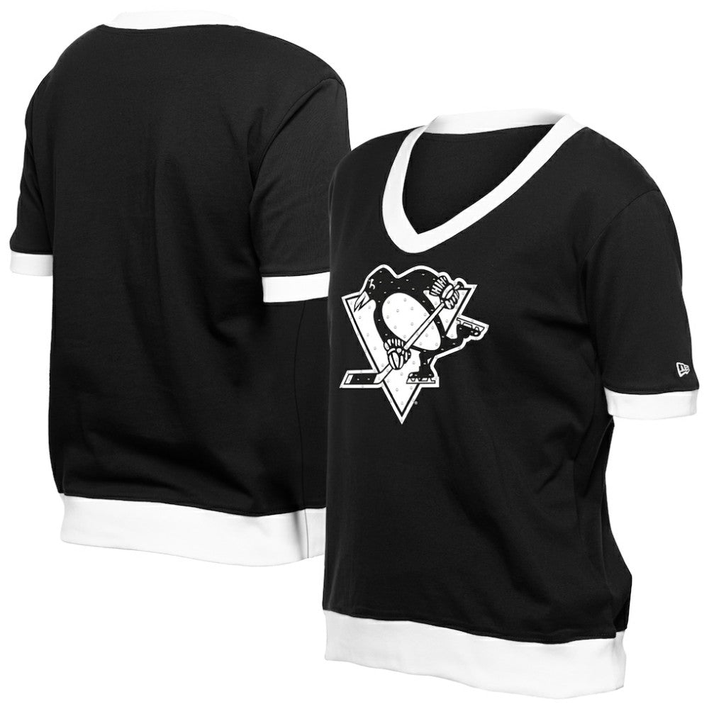 Pittsburgh Penguins New Era Women's Game Day Rhinestuds T-Shirt - Black | New Era near me