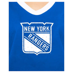 New York Rangers New Era Women's Game Day Rhinestuds T-Shirt - Blue | New Era Lifestyle