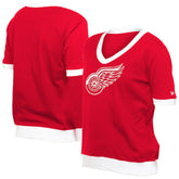 Detroit Red Wings New Era Women's Game Day Rhinestuds T-Shirt - Red | New Era Clearance
