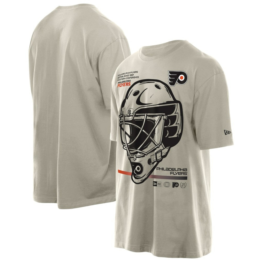 Philadelphia Flyers New Era Goalie Mask T-Shirt - Tan | New Era discount