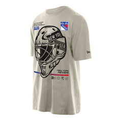 New York Rangers New Era Goalie Mask T-Shirt - Tan | New Era on sale