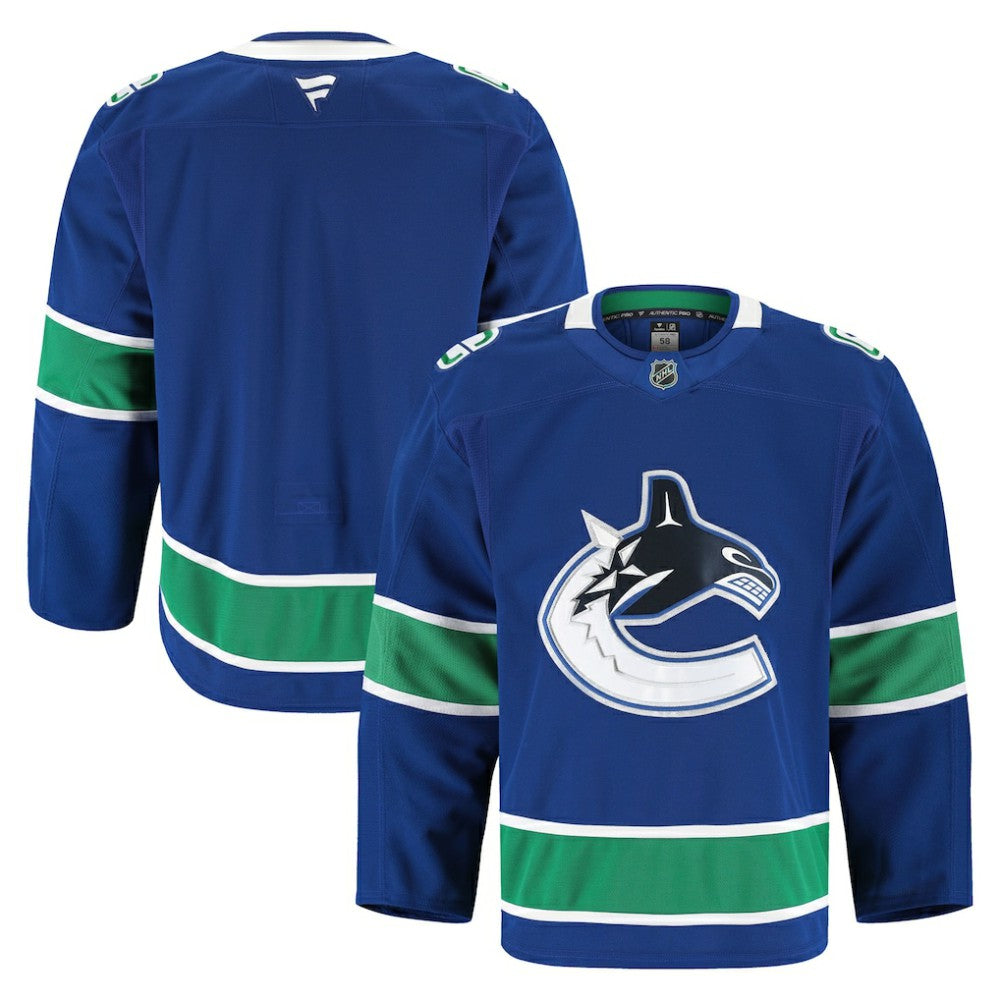 Vancouver Canucks Fanatics Home Authentic Pro Jersey - Blue | Fanatics Lifestyle