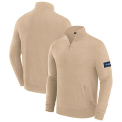 Dallas Cowboys J. Palmer Franchise Quarter-Zip Sweater - Tan - NFL