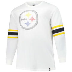 Pittsburgh Steelers '47 Big & Tall Premier Brex Long Sleeve T-Shirt - White - 47 brand