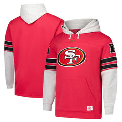 San Francisco 49ers '47 Big & Tall Lacer Pullover Hoodie - Scarlet - 47 brand