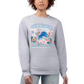 Detroit Lions G-III 4Her by Carl Banks Women's Flower Logo Graphic Fleece Pullover Sweatshirt - Heather Gray - NFL