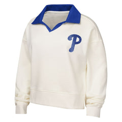 Philadelphia Phillies Girls Youth Ballpark Hit Collared V-Neck Pullover Sweatshirt for sale