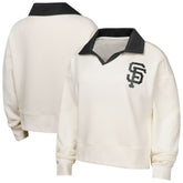 San Francisco Giants Girls Youth Ballpark Hit Collared V-Neck Pullover Sweatshirt Outlet