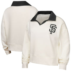 San Francisco Giants Girls Youth Ballpark Hit Collared V-Neck Pullover Sweatshirt Outlet