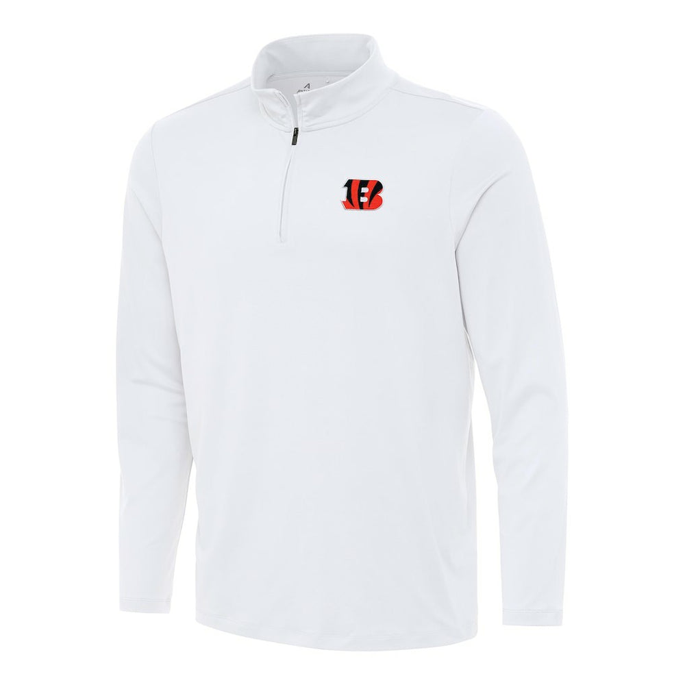 Cincinnati Bengals Antigua Reprocess Quarter-Zip Top - White - NFL