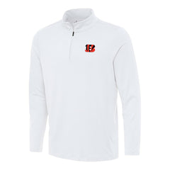 Cincinnati Bengals Antigua Reprocess Quarter-Zip Top - White - NFL