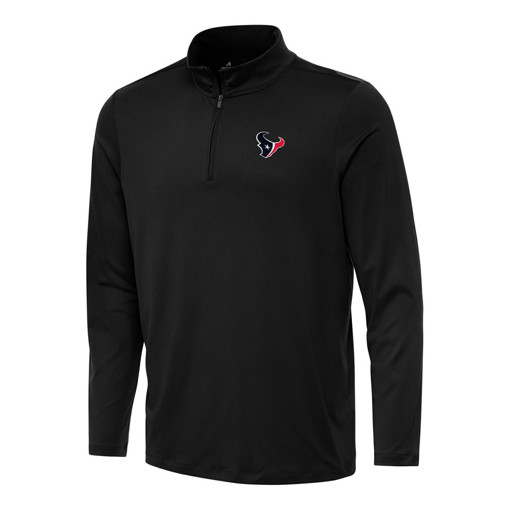 Houston Texans Antigua Reprocess Quarter-Zip Top - Black - NFL