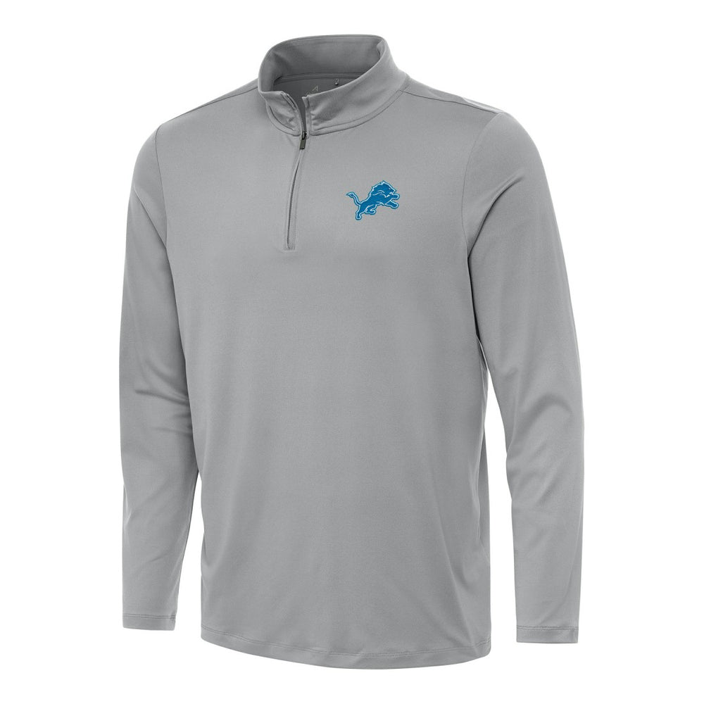 Detroit Lions Antigua Reprocess Quarter-Zip Top - Gray - NFL