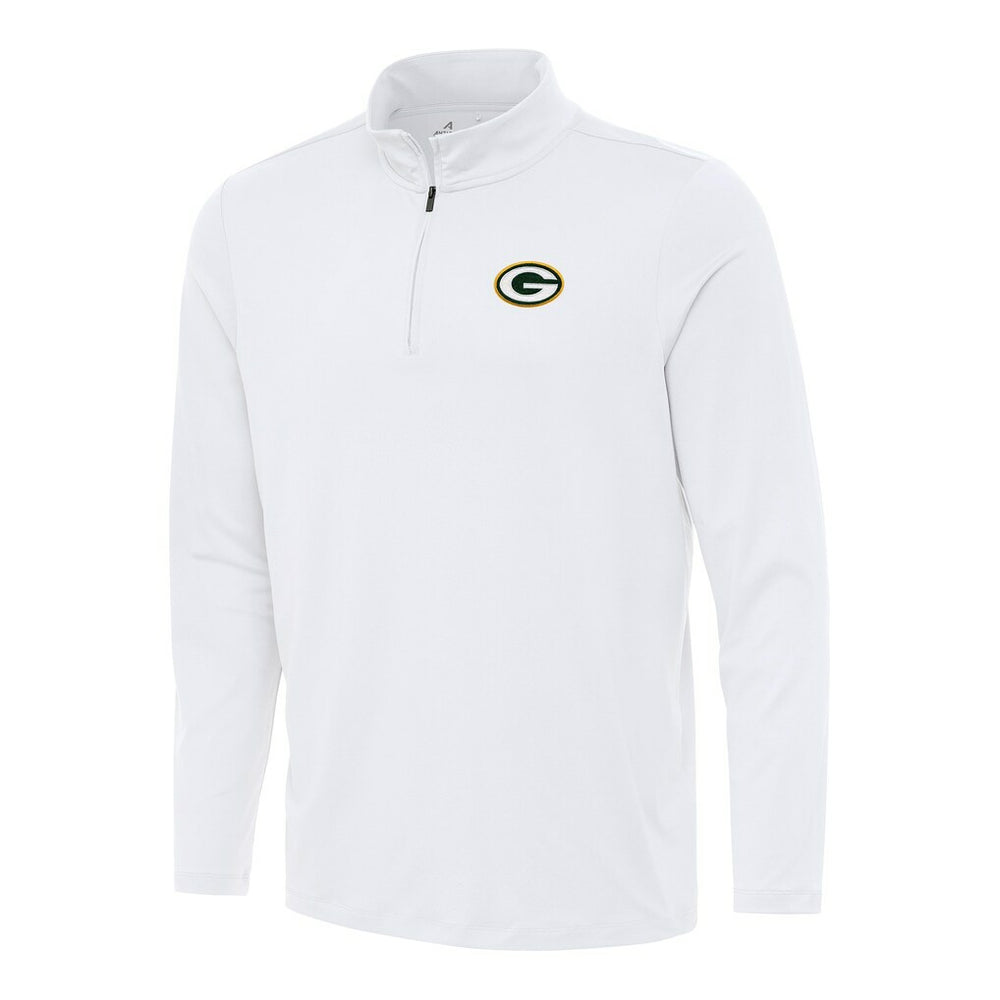 Green Bay Packers Antigua Reprocess Quarter-Zip Top - White - NFL