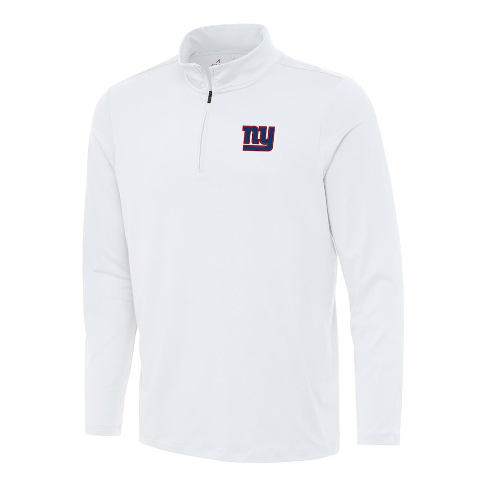 New York Giants Antigua Reprocess Quarter-Zip Top - White - NFL