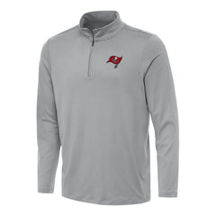 Tampa Bay Buccaneers Antigua Reprocess Quarter-Zip Top - Gray - NFL