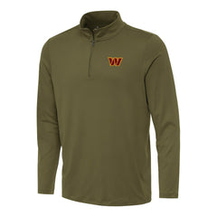 Washington Commanders Antigua Reprocess Quarter-Zip Top - Olive - NFL